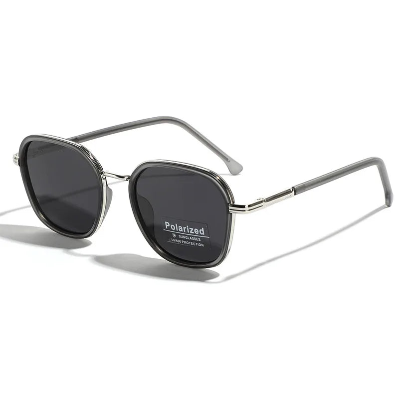 geometric hexagonal polarized sunglasses