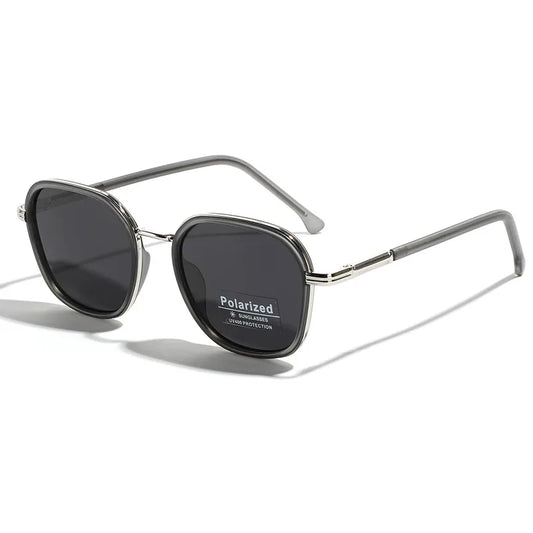 geometric hexagonal polarized sunglasses