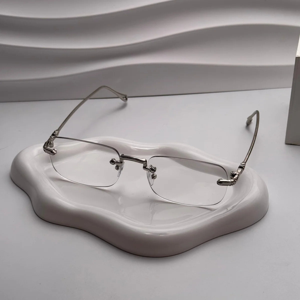 Frameless Anti-Blue Light Optical Glasses Men's and Women