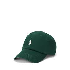 a classic Polo Ralph Lauren twill baseball cap in dark forest green