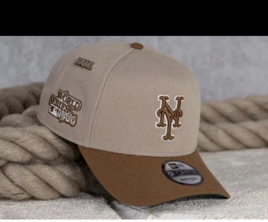 New Era New York Mets 40th Anniversary 9FORTY A-Frame Snapback Hat camel wood
