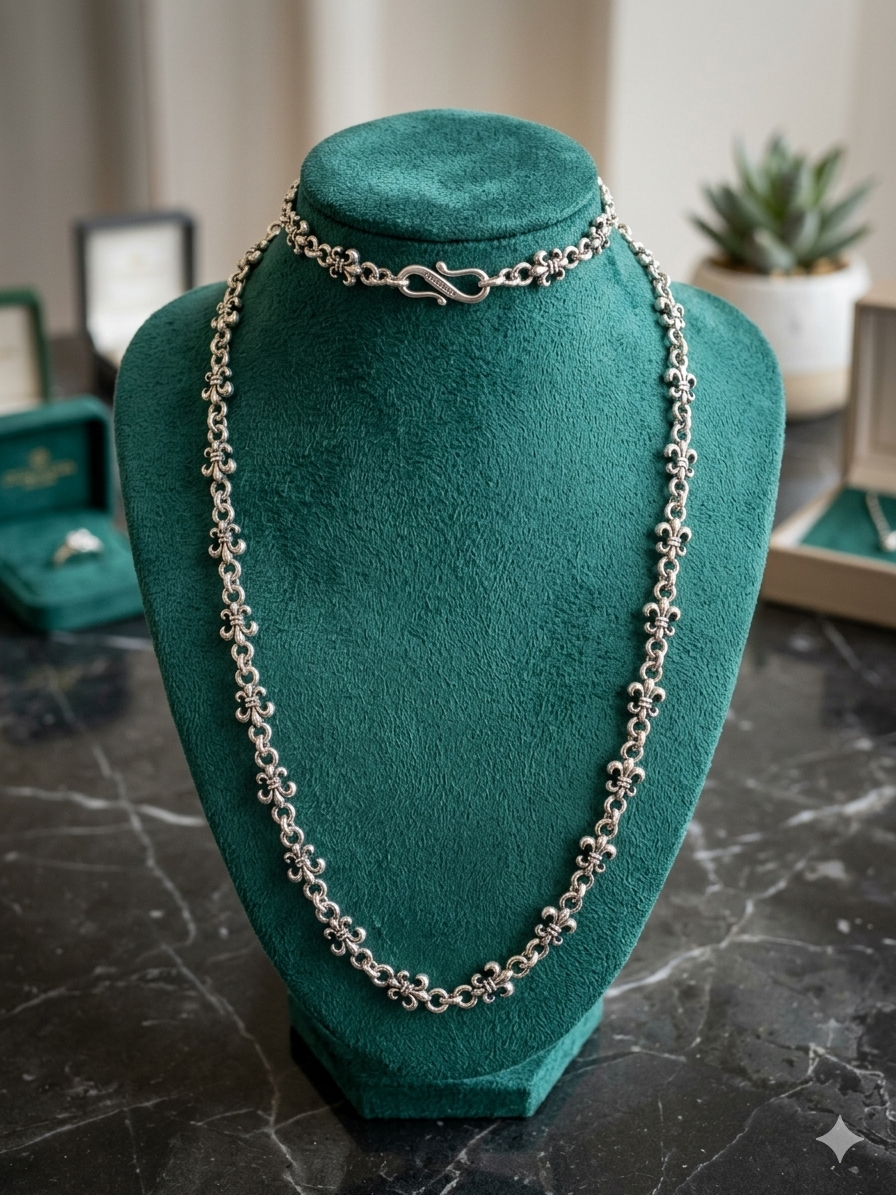"The Alchemist" Ornate Fleur Link Chain