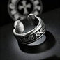 Chrome Hearts Style Gothic Script Sterling Silver Street Ring