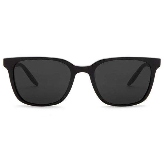Classic Polarized Square Sunglasses – Gloss Black w/ Dark Smoke Lenses