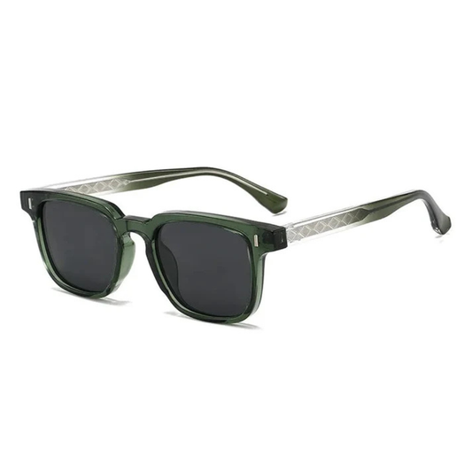Green square medium sized full frame sunglasses