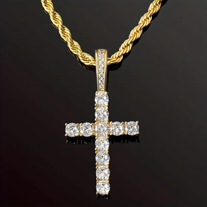 zircon men's pendant necklace