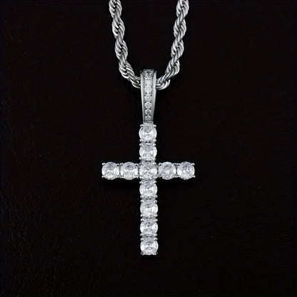 zircon men's pendant necklace