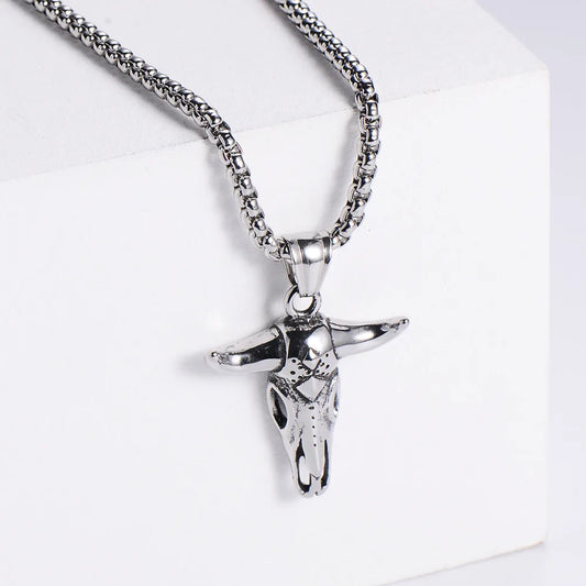 Men Retro Plating Animal Necklace