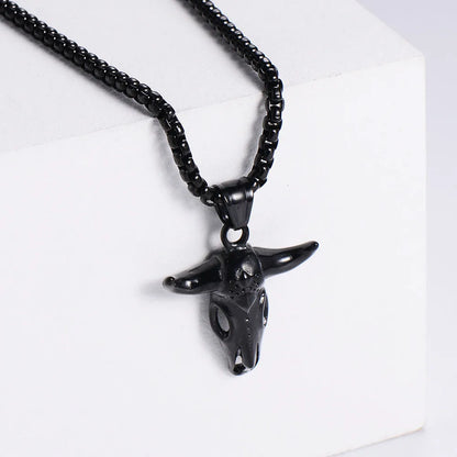 Men Retro Plating Animal Necklace