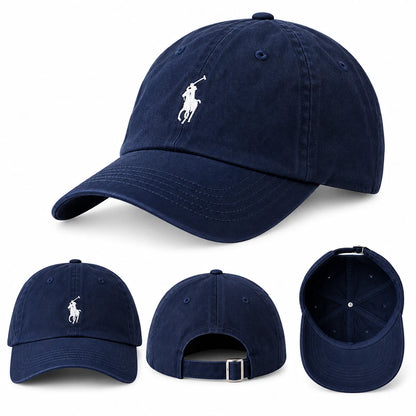 Polo Ralph Lauren Signature Cotton Chino Baseball Cap in refined navy blue