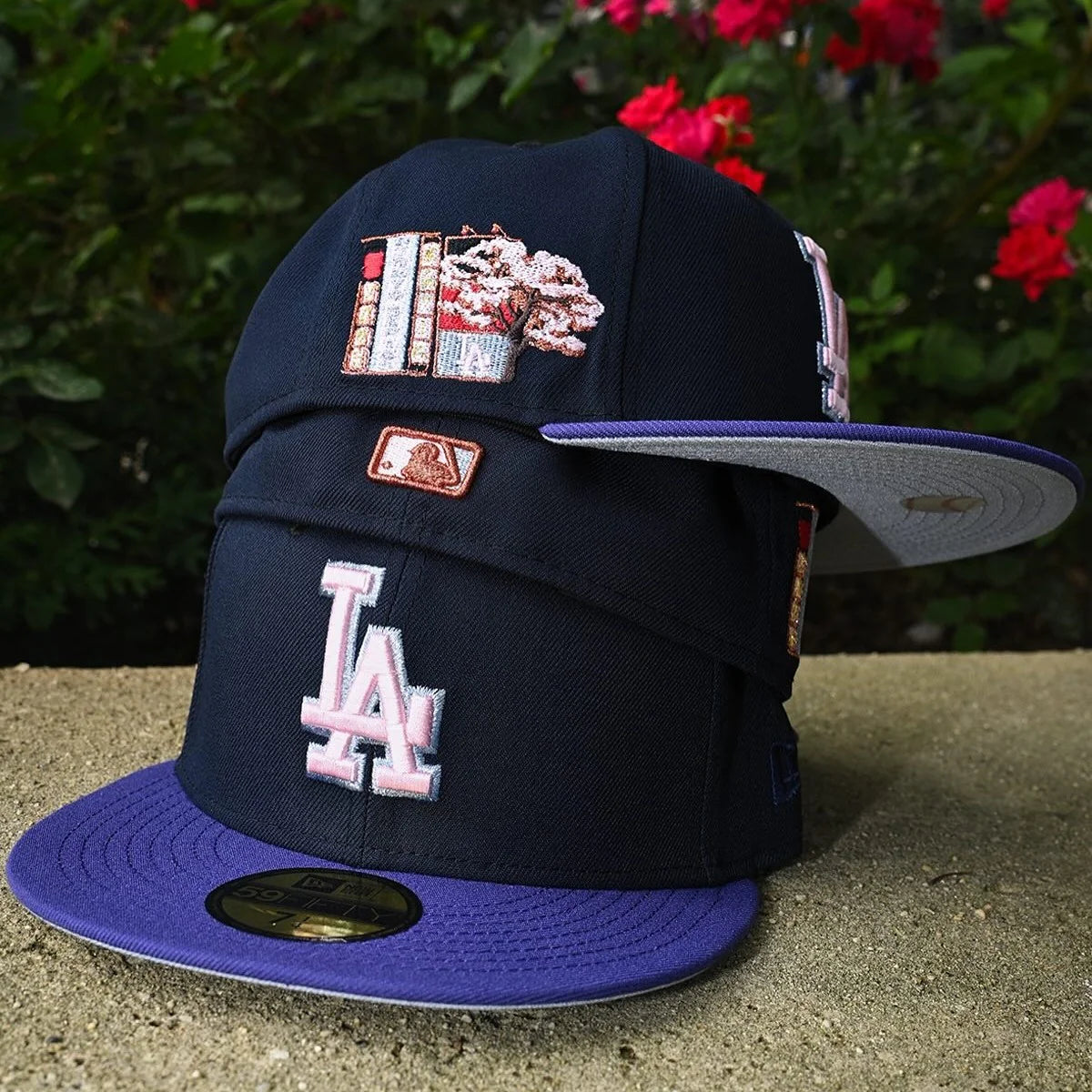 purple & Black LA New Era Cap