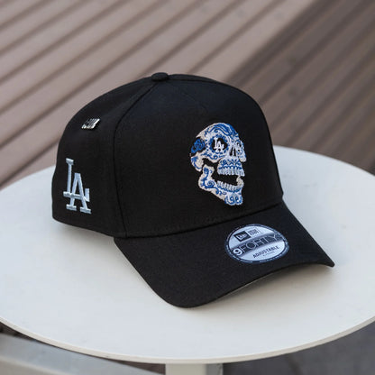 New Era Los Angeles Dodgers 9FORTY A-Frame Sugar Skull Snapback Cap.